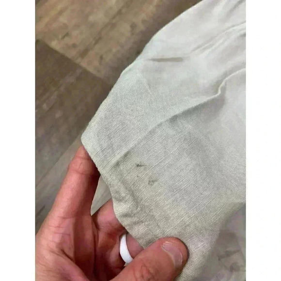 Soft Surroundings Tiered Linen Blend Maxi Dress Size 10 Sleeveless Beige Long - Picture 10 of 12